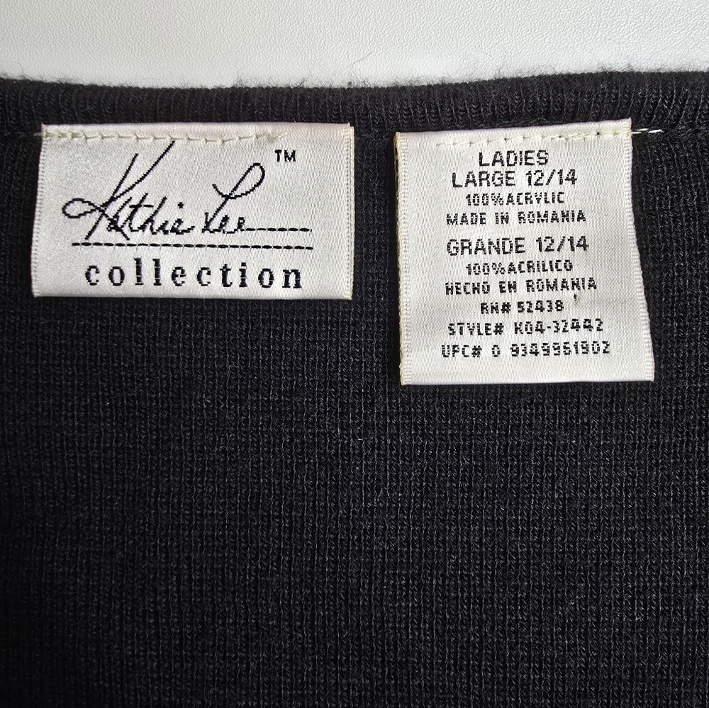 90s Kathie Lee Collection Striped Zip Up Cardigan - Picture 4 of 4